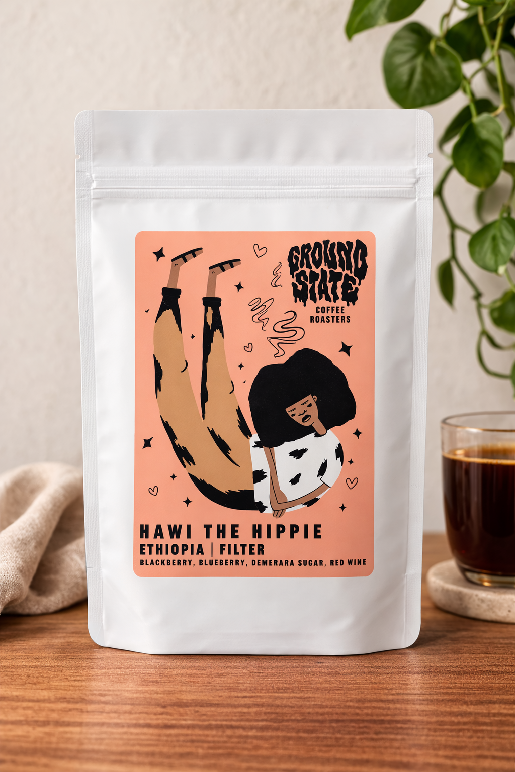 Hawi the hippie | Ethiopia | Blackberry, Blueberry, Demerara Sugar, Red wine | Filter Coffee
